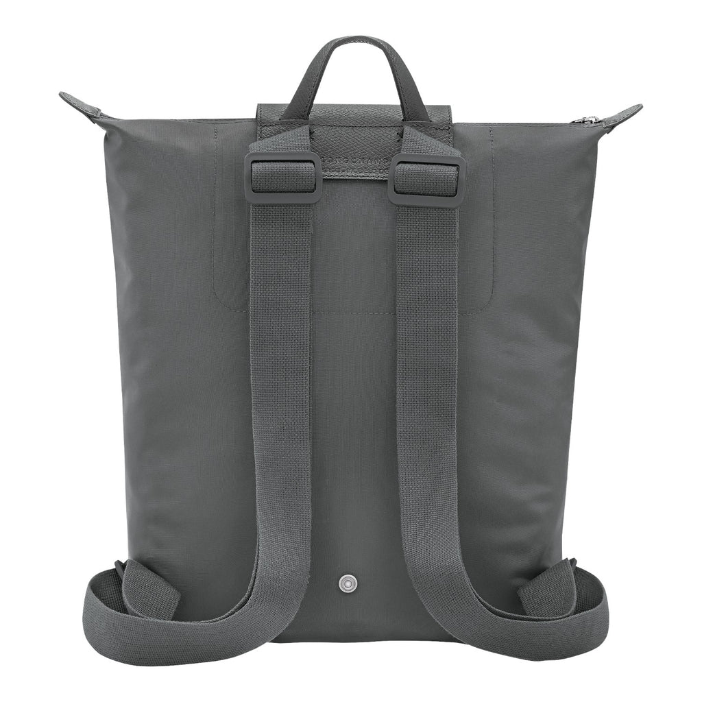 Lieblingstasche Le Pliage One Rucksack in grey nylon with adjustable straps and top handle.
