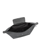 Lieblingstasche Le Pliage One Rucksack in grey nylon with leather trim, featuring a flap closure and zip pocket.