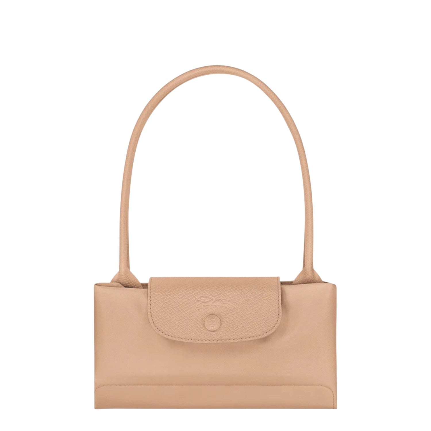 Lieblingstasche Le Pliage One shoulder bag in beige leather with a flap closure and single strap.