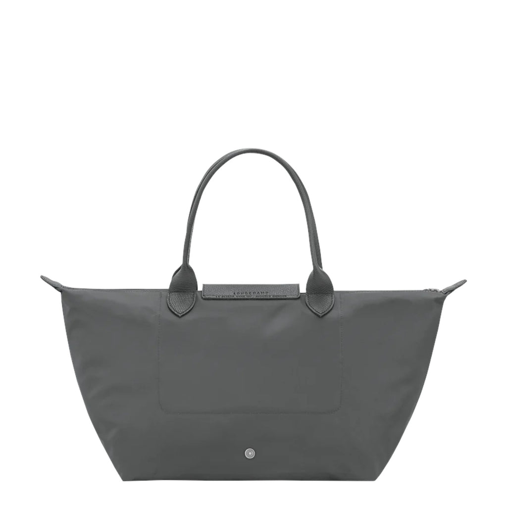Lieblingstasche Le Pliage One large grey nylon tote bag with leather trim and handles.