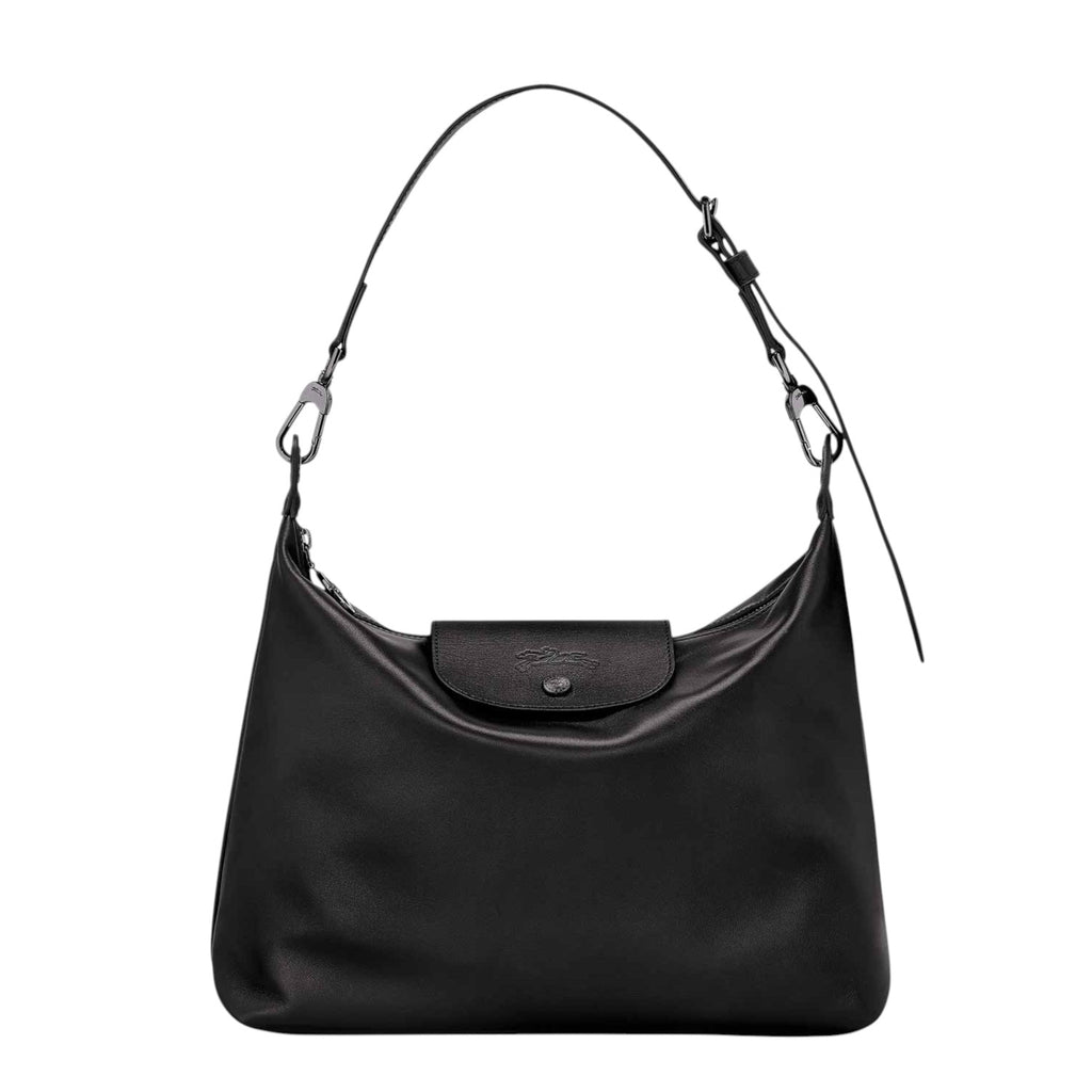 Lieblingstasche Le Pliage Xtra medium shoulder bag in black smooth cowhide leather with adjustable strap
