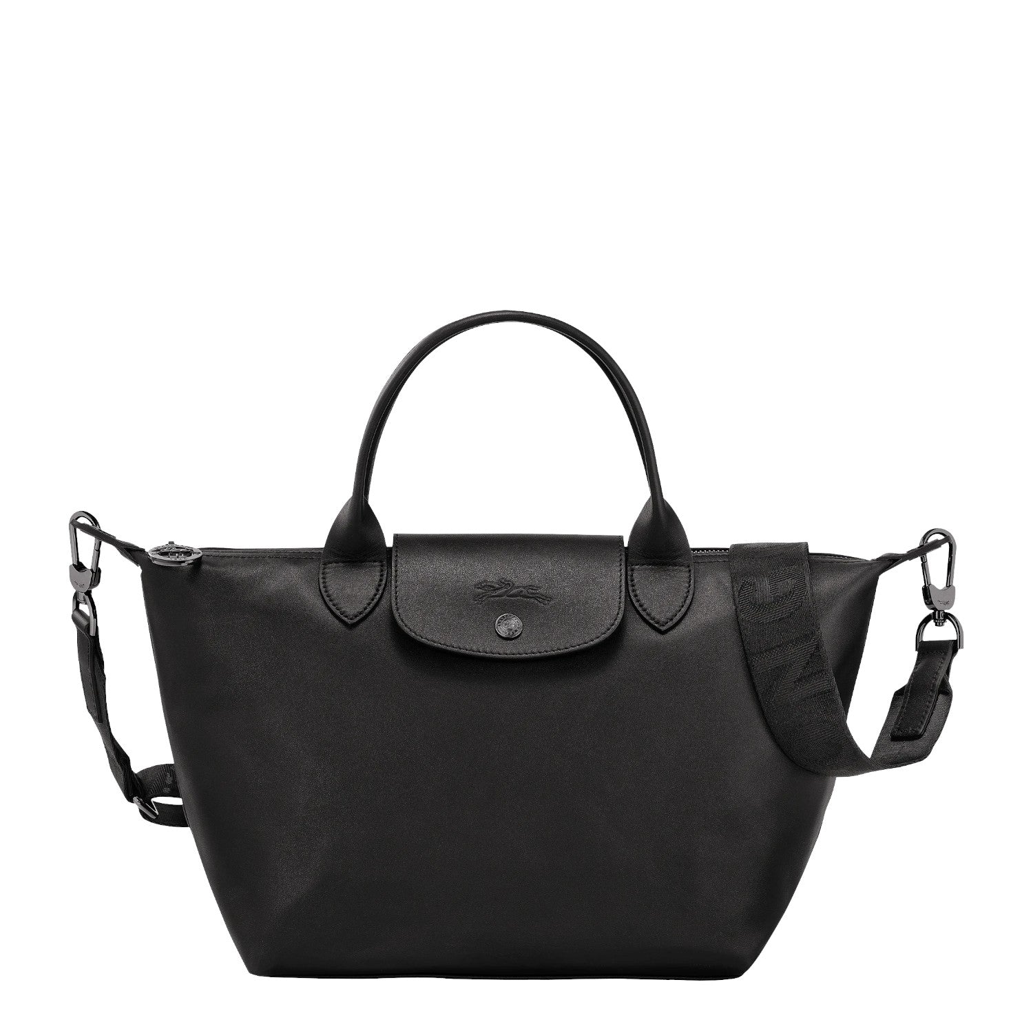 Lieblingstasche Le Pliage Xtra small black leather handbag with top handles and detachable shoulder strap