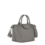 Lieblingstasche Le Pliage Xtra small grey cowhide leather handbag with detachable shoulder strap and zip closure