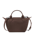 Lieblingstasche Le Pliage Xtra Handtasche XS, a small brown leather handbag with top handles and a detachable shoulder strap.