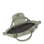 Lieblingstasche Le Pliage Xtra Handtasche XS, a light green leather handbag with top handles and a snap closure.