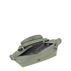 Lieblingstasche Le Pliage Xtra Pochette in light green leather with zip closure and branded lining.