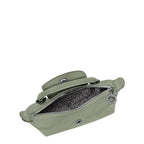 Lieblingstasche Le Pliage Xtra Pochette in light green leather with zip closure and branded lining.