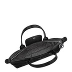 Lieblingstasche Le Pliage Xtra S black leather shoulder bag with embossed logo lining and silver hardware.