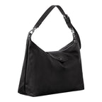 Lieblingstasche Le Pliage Xtra XL black leather shoulder bag with adjustable strap and zip closure.