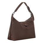 Lieblingstasche Le Pliage Xtra XL shoulder bag in brown leather with a zip closure and adjustable strap.