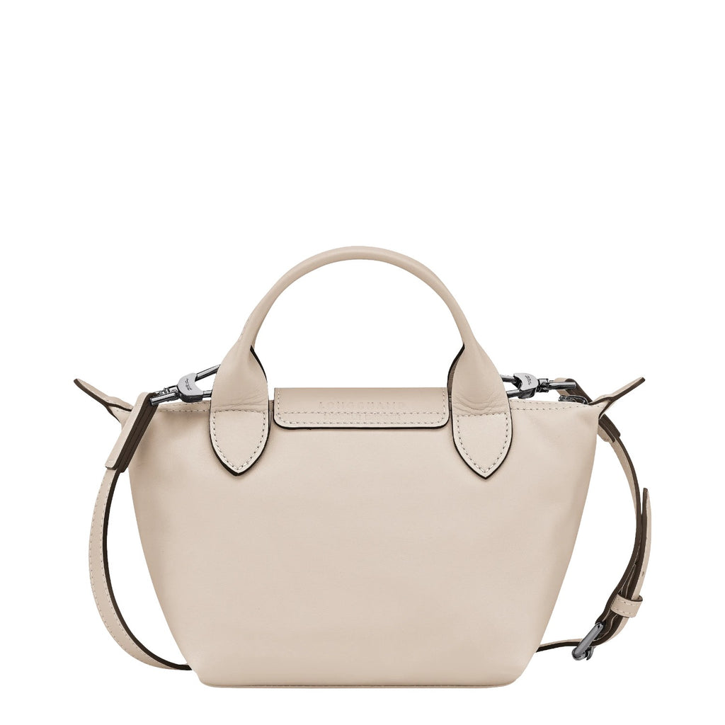 Lieblingstasche Le Pliage Xtra XS handbag in beige smooth cowhide leather with adjustable shoulder strap
