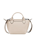 Lieblingstasche Le Pliage Xtra XS handbag in beige smooth cowhide leather with adjustable shoulder strap
