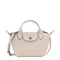 Lieblingstasche Le Pliage Xtra XS handbag in beige smooth cowhide leather with adjustable shoulder strap