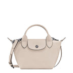 Lieblingstasche Le Pliage Xtra XS handbag in beige smooth cowhide leather with adjustable shoulder strap