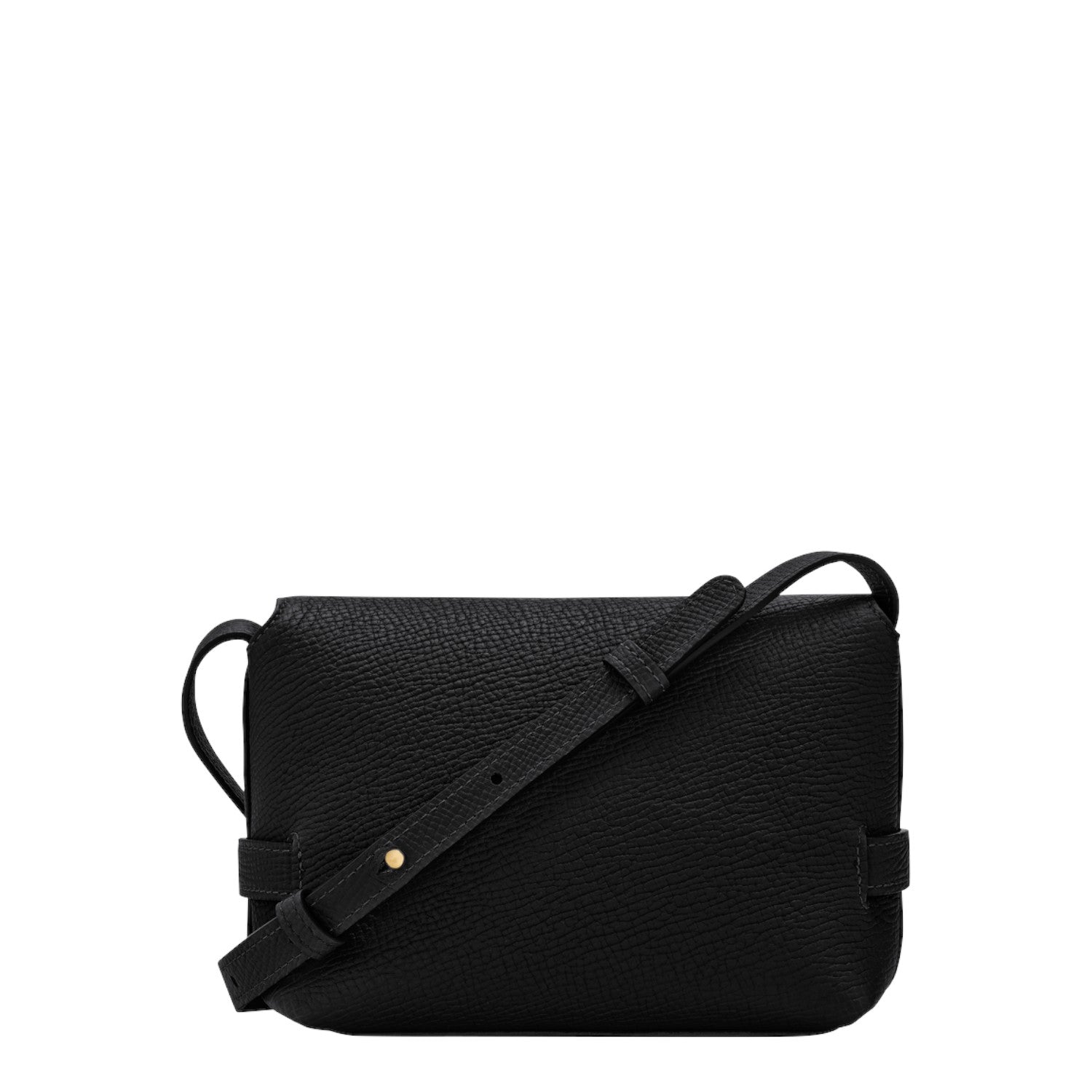 Lieblingstasche Le Smart Flow Umhängetasche S in black grained leather with an adjustable shoulder strap