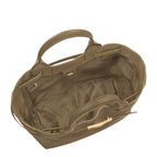 Lieblingstasche Le Smart Flow Handtasche L in olive green leather with a spacious interior and gold-tone hardware.