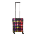 Lieblingstasche Lightstyler cabin spinner suitcase with a vibrant multicolored checkered pattern and telescopic handle