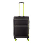 Lieblingstasche Lightstyler Spinner M black suitcase with lime green accents and telescopic handle