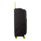 Lieblingstasche Lightstyler Spinner L suitcase in black with vibrant lime green handle and wheel accents