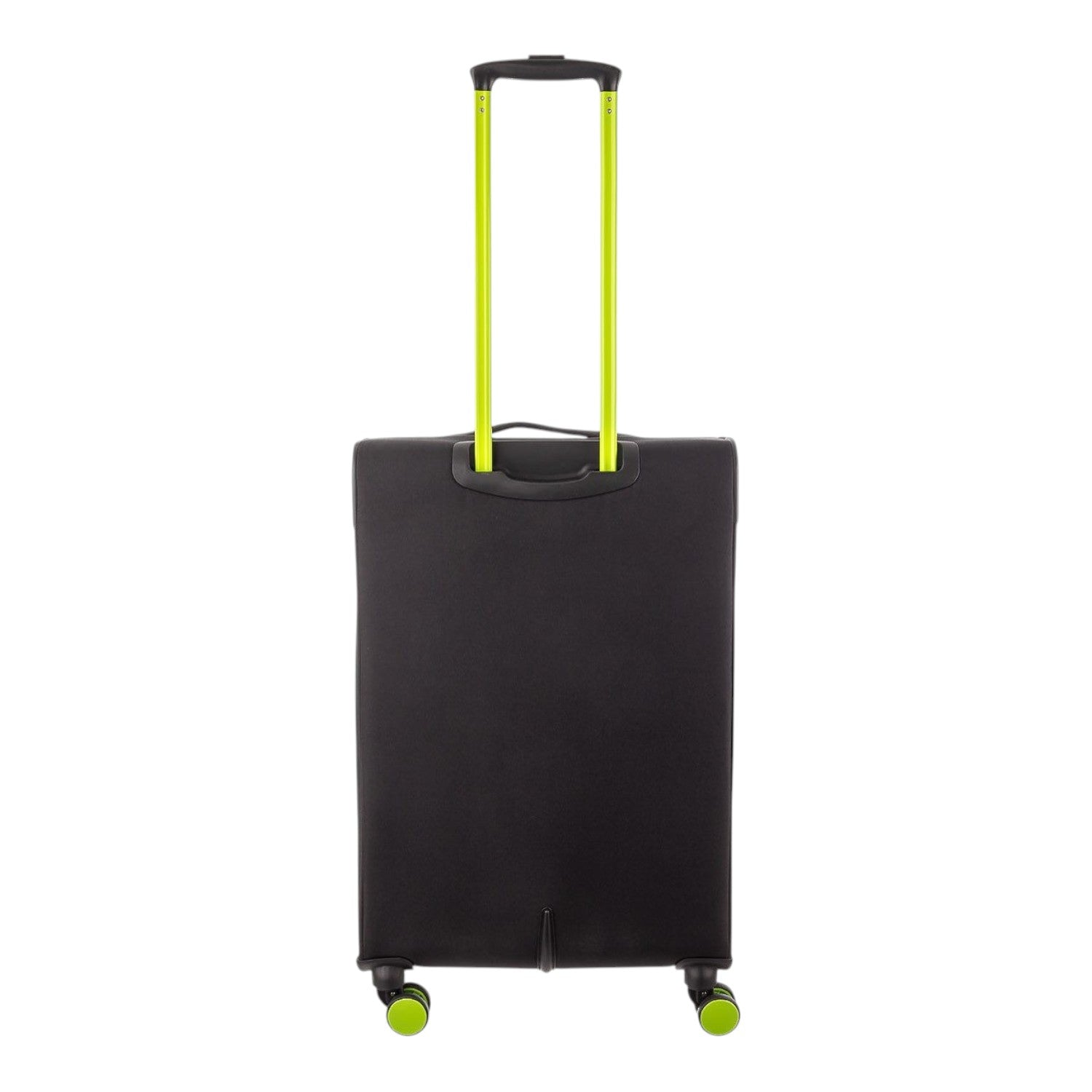 Lieblingstasche Lightstyler Spinner M suitcase in black with vibrant neon green telescopic handle and wheels