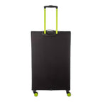 Lieblingstasche Lightstyler Spinner L large black suitcase with vibrant lime green telescopic handle and wheels