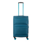 Lieblingstasche Lightstyler Spinner M suitcase in teal blue with a telescopic handle and four spinner wheels.