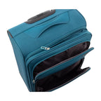 Lieblingstasche Lightstyler Spinner L suitcase in teal blue with open front pockets and durable fabric construction
