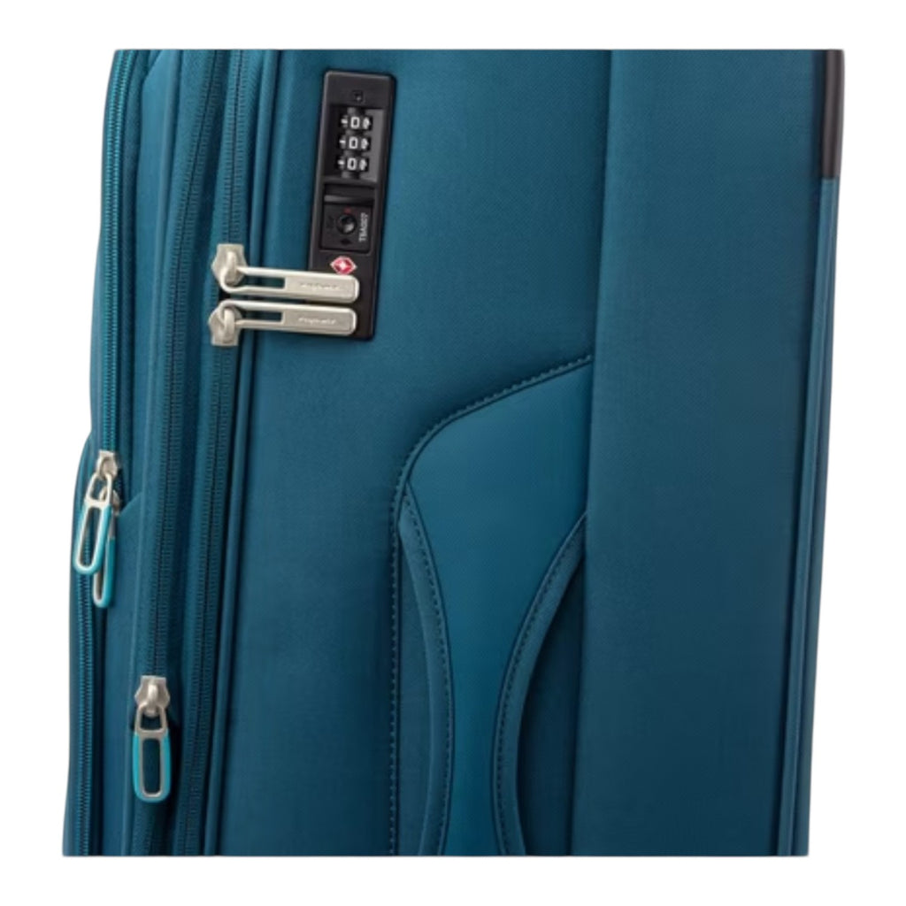 Lieblingstasche Lightstyler Spinner L suitcase in teal with TSA combination lock and durable fabric exterior