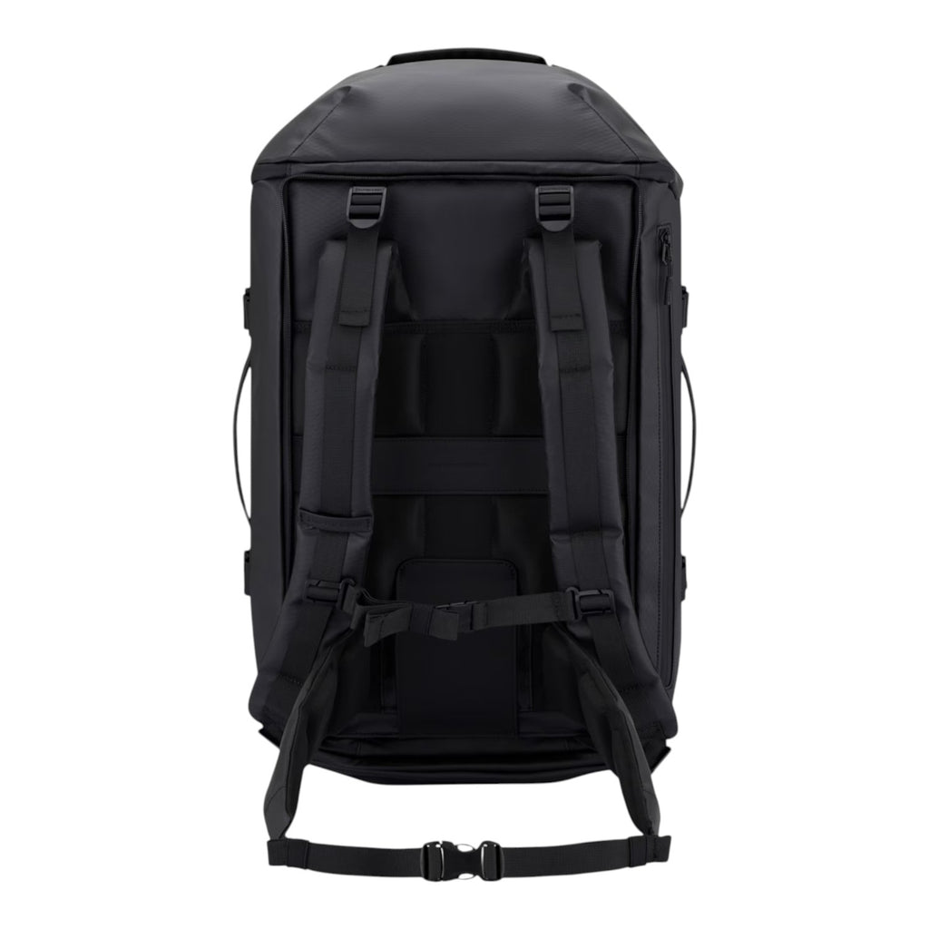 Lieblingstasche Lisbon Duffle Backpack L in black with adjustable padded shoulder straps and chest buckle