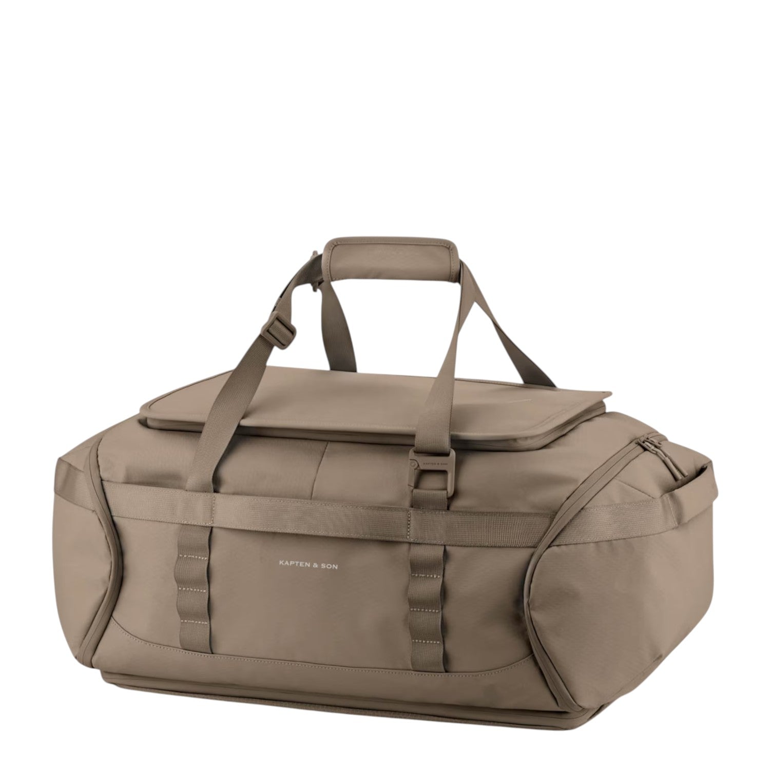 Lieblingstasche Lisbon Duffle Backpack L in taupe with durable fabric, top carry handles, and minimalist design.