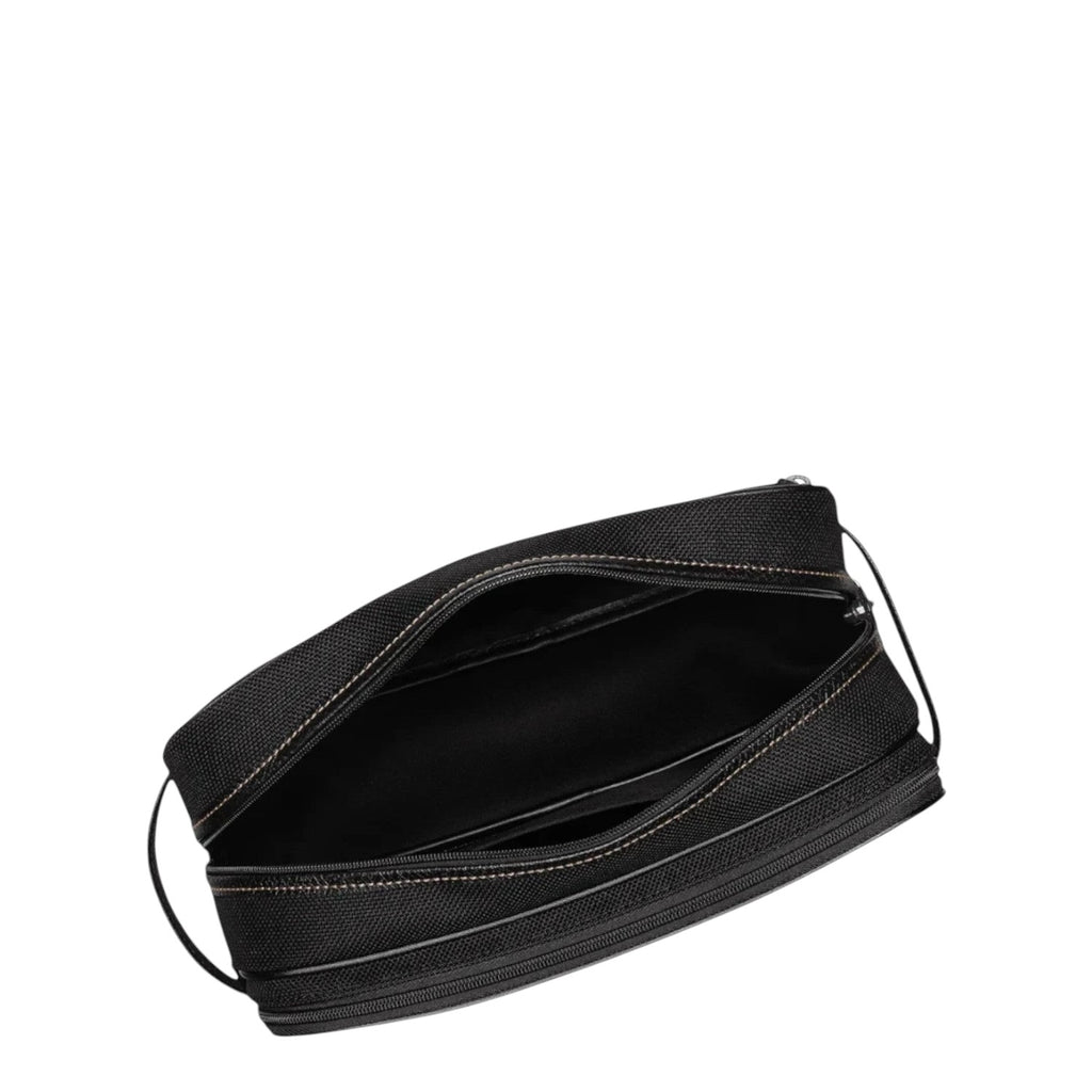 Lieblingstasche Longchamp Boxford black toiletry bag with two zippered compartments and contrast stitching