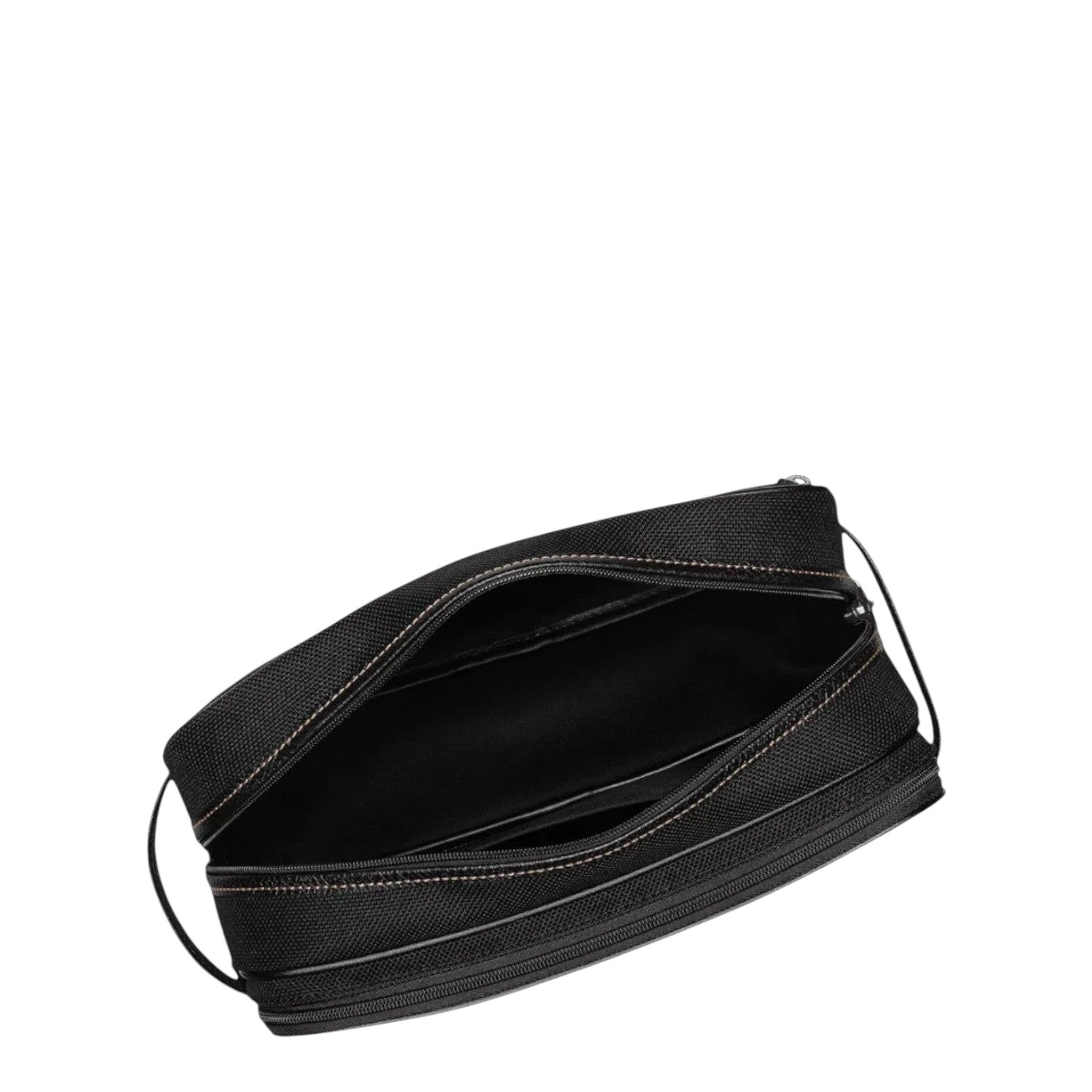 Lieblingstasche Longchamp Boxford black toiletry bag with two zippered compartments and contrast stitching