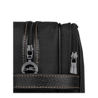 Lieblingstasche Longchamp Boxford toiletry bag in black canvas with leather trim and branded metal zipper pulls