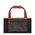 Lieblingstasche Longchamp Boxford travel bag in black canvas with brown leather trim and front zip pocket