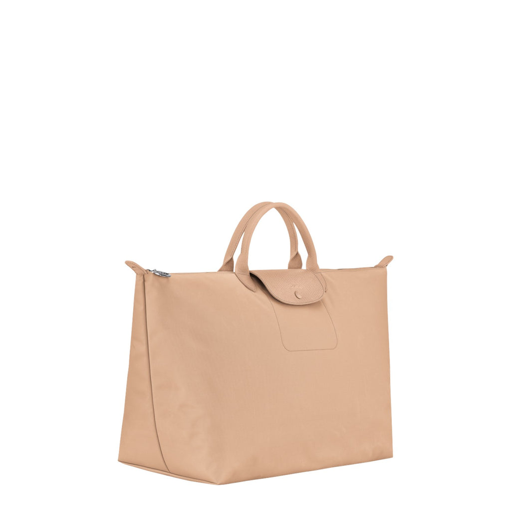 Lieblingstasche Longchamp Le Pliage One large travel bag in beige with minimalist monochrome design and top handles