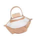 Lieblingstasche Longchamp Le Pliage One large travel bag in beige with open interior and top zip closure