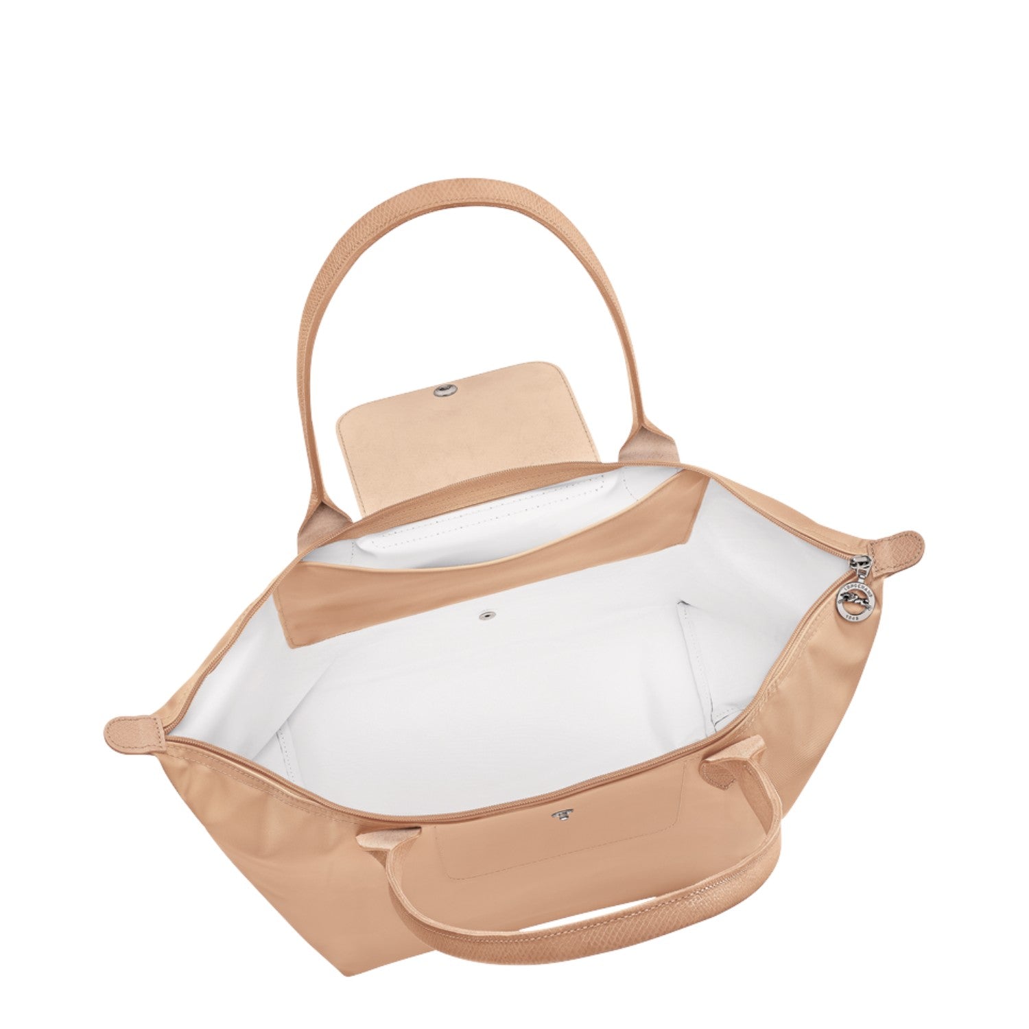 Lieblingstasche Longchamp Le Pliage One large travel bag in beige with open interior and top zip closure