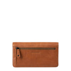 Lieblingstasche Mabel brown leather wallet with a zippered back pocket and embossed logo detail