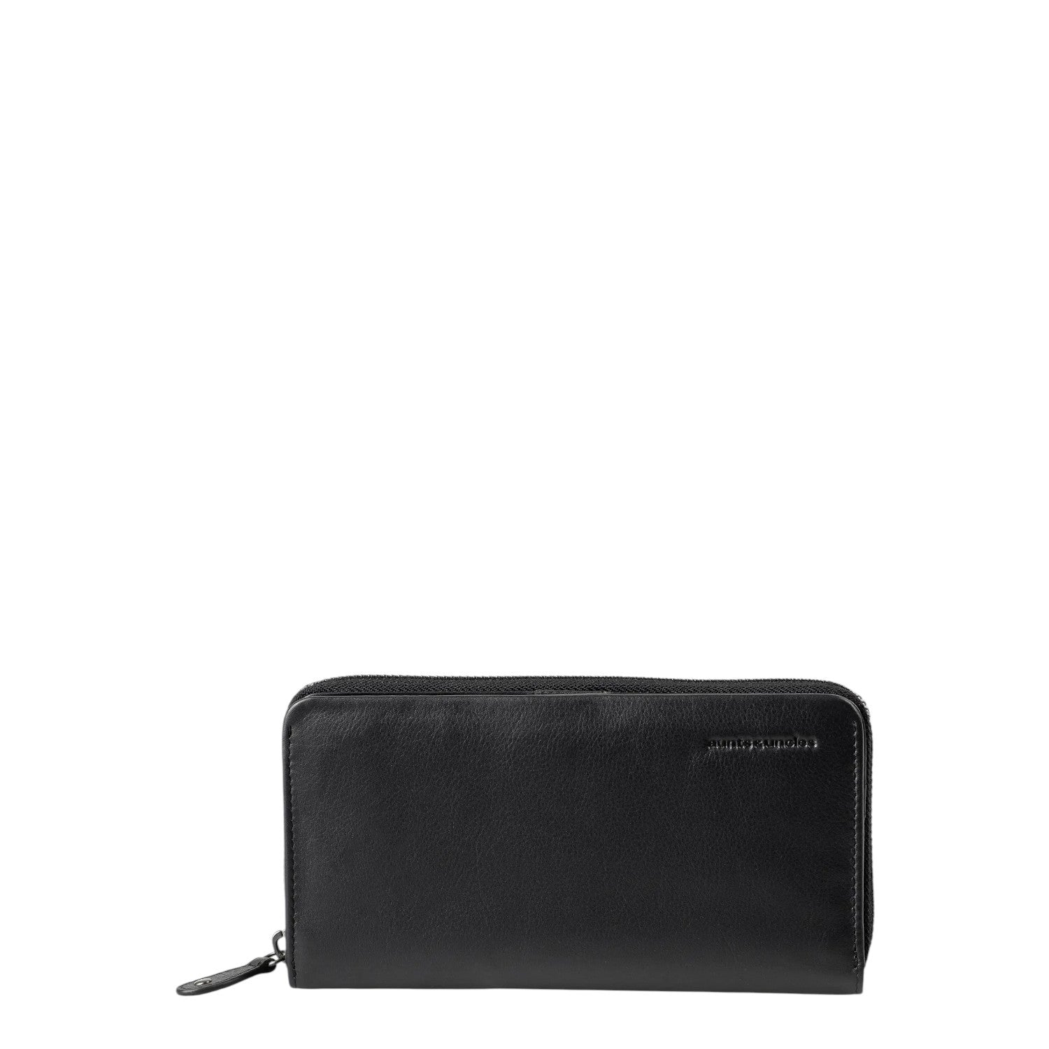 Lieblingstasche Maple black leather zip-around wallet with embossed logo detail