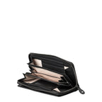 Lieblingstasche Maple black leather zip-around wallet with multiple interior card slots and compartments