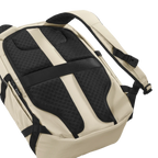 Lieblingstasche Midi20 city backpack in beige with breathable black mesh back padding and adjustable shoulder straps