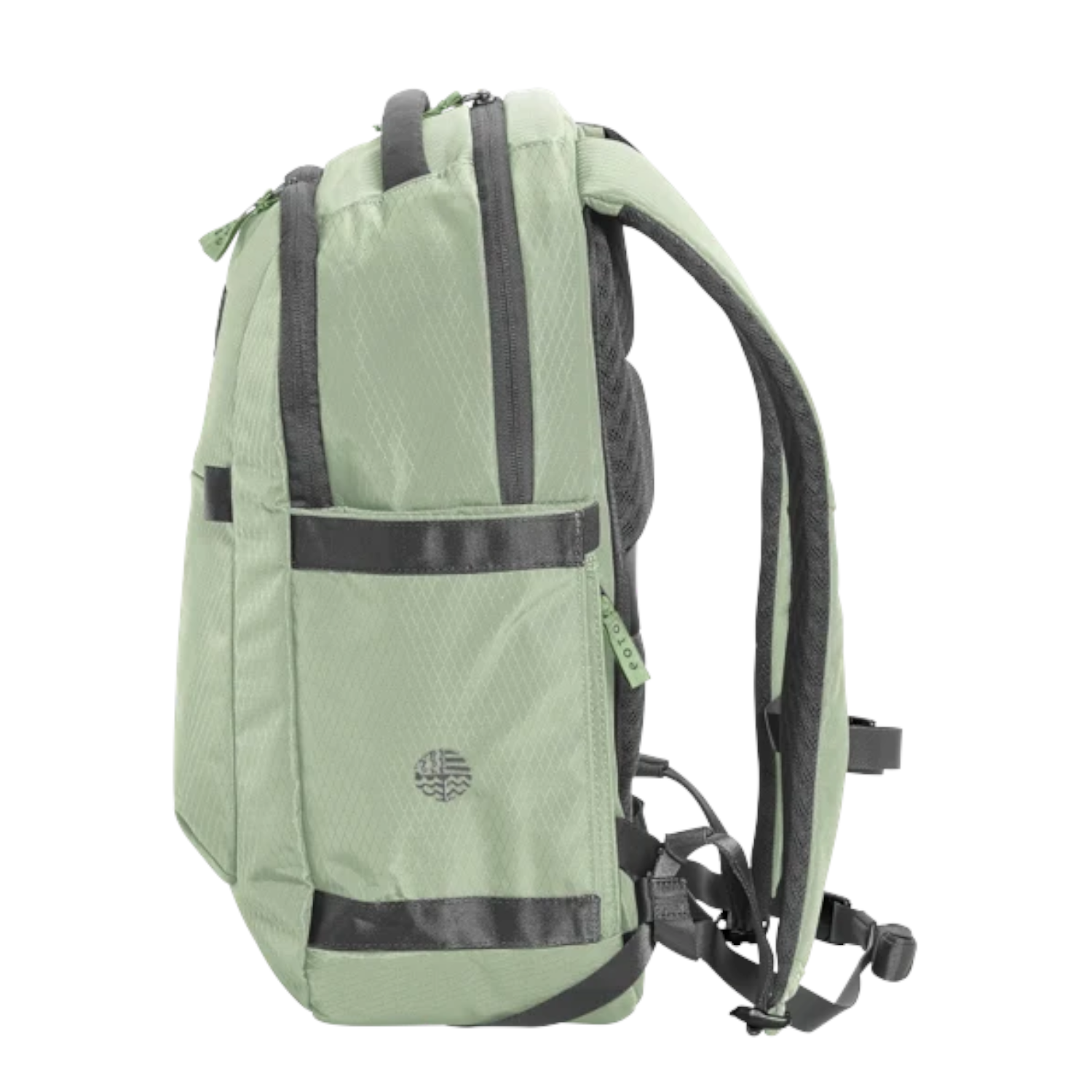 Lieblingstasche eoto Midi20 sage green 20L city backpack with laptop compartment and padded straps, side view