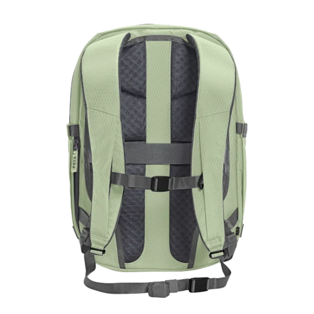 Lieblingstasche Midi20 city backpack in sage green with breathable back padding and adjustable shoulder straps