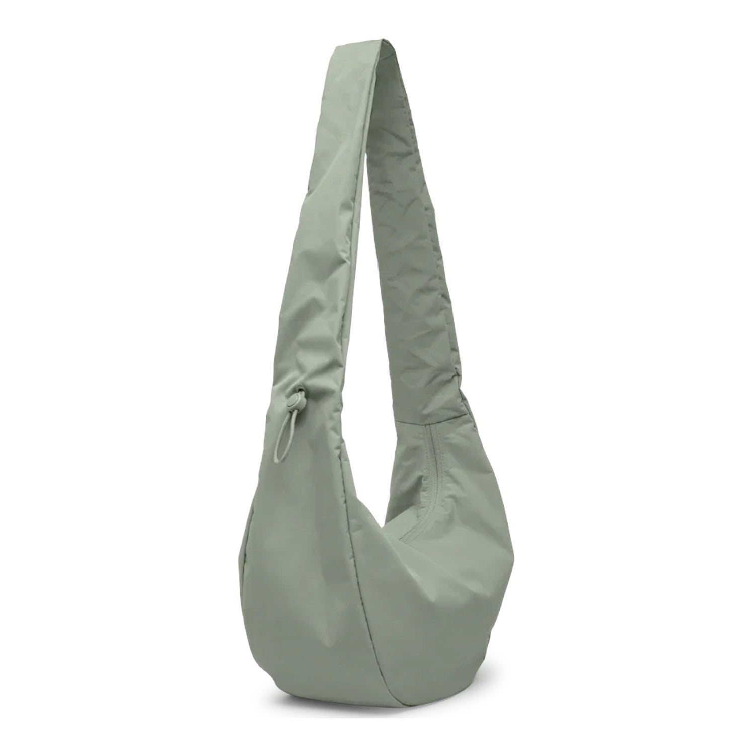 Lieblingstasche Moon Bag Ruffle Large in light sage green made from recycled fishing nets with adjustable strap