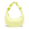 Lieblingstasche Moon Bag Ruffle Large in pale yellow with a gathered scrunchie-style shoulder strap