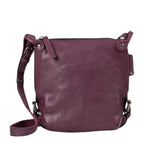 Lieblingstasche Mrs. Chocolate Cookie dark purple leather crossbody bag with adjustable strap and zip closure