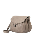 Lieblingstasche Mrs. Coconut Cake crossbody bag in taupe leather with a flap closure and adjustable shoulder strap
