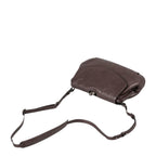 Lieblingstasche Mrs. Madeline dark brown leather crossbody bag with a vintage-style clasp closure