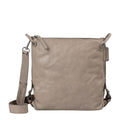 Lieblingstasche Mrs. Raisin Cookie crossbody bag in taupe leather with a zipper closure and adjustable strap