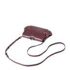 Lieblingstasche Mrs. Whoopie Pie dark purple leather crossbody bag with a vintage-style kiss-lock clasp